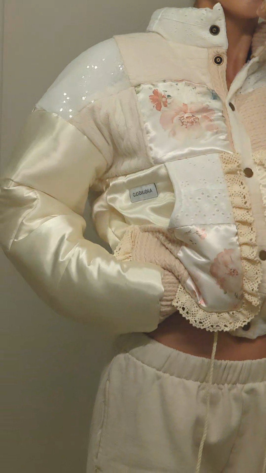 Patchwork-Pufferjacke