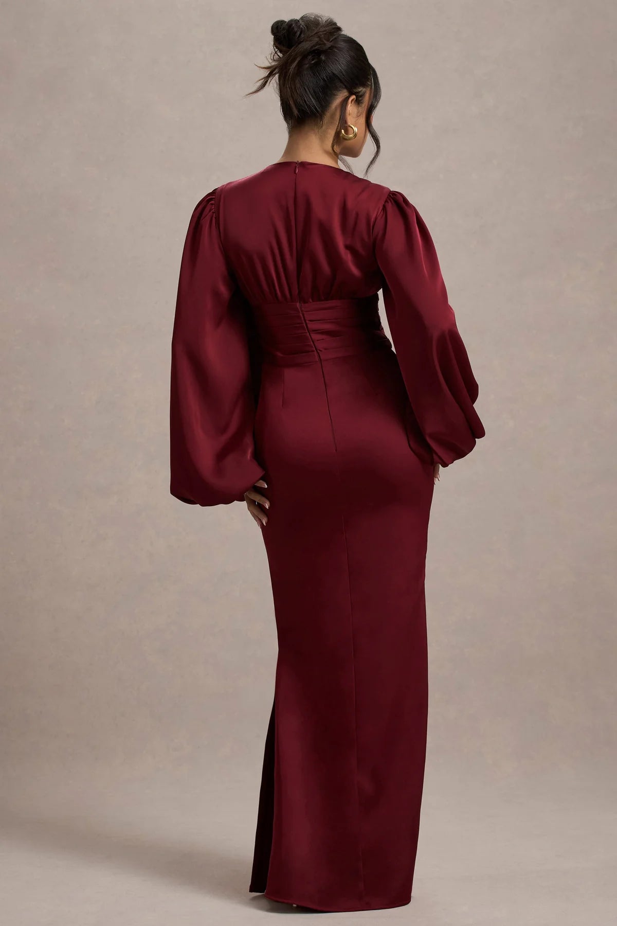 Maxi-Satin-Kleid