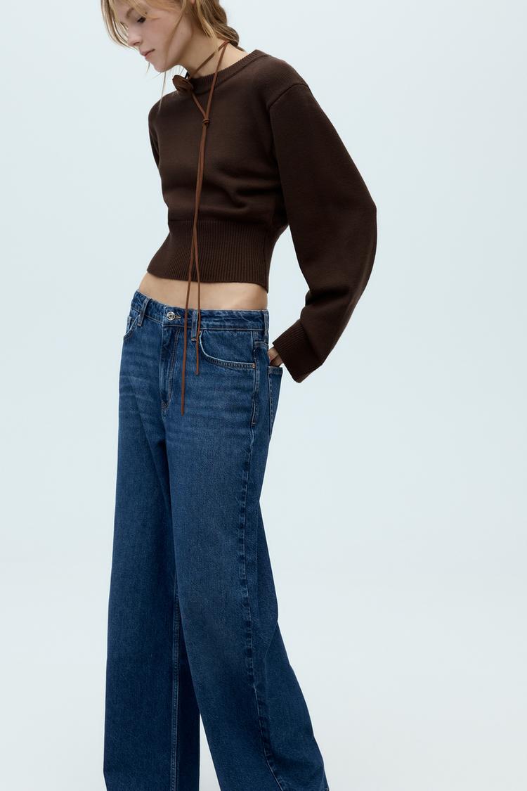 Strickpullover mit weiten Ärmeln