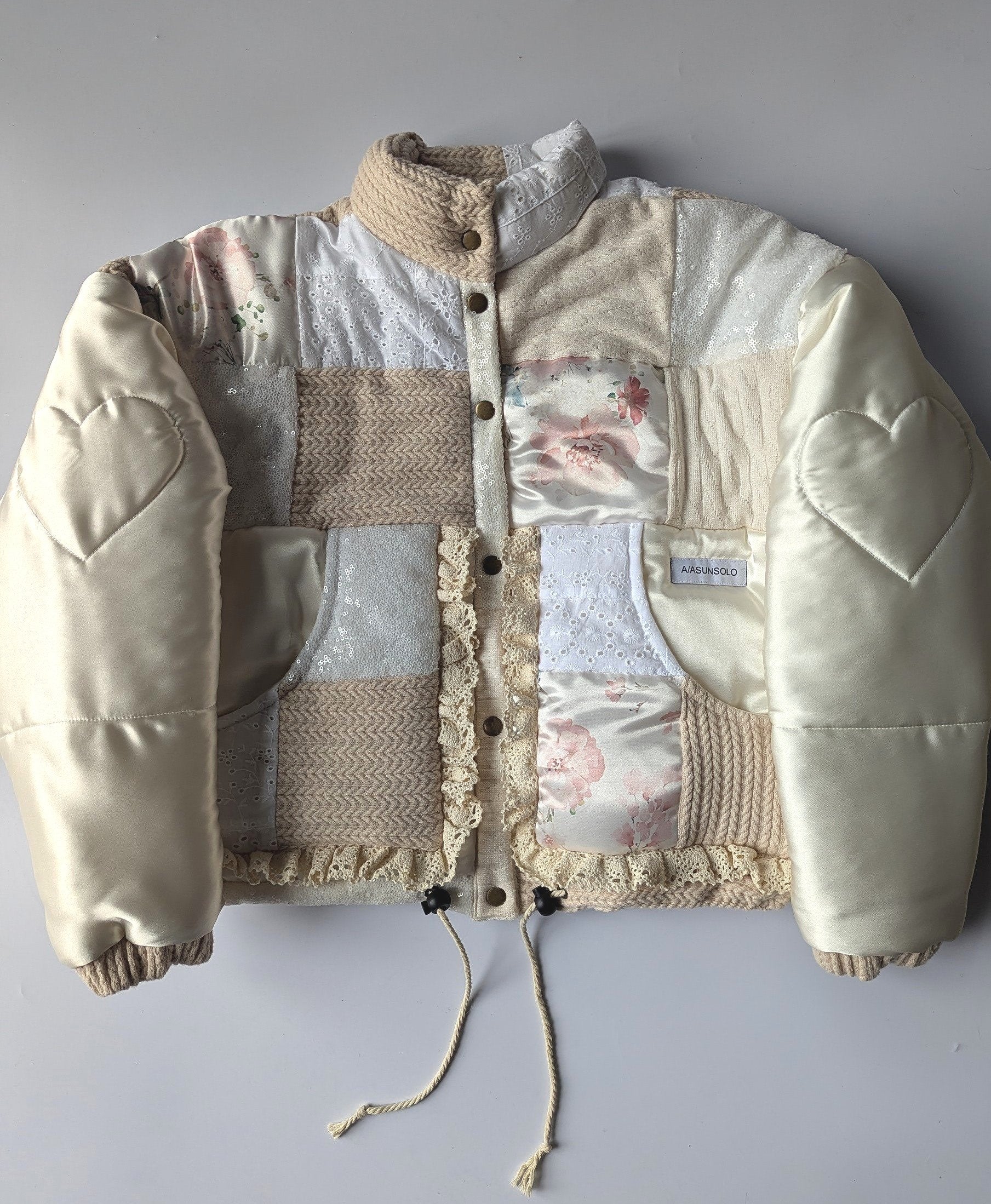 Patchwork-Pufferjacke